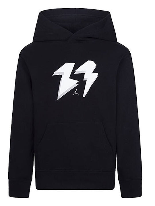 Fleece Παιδικό Φούτερ με Κουκούλα Μαύρο Flight Mvp