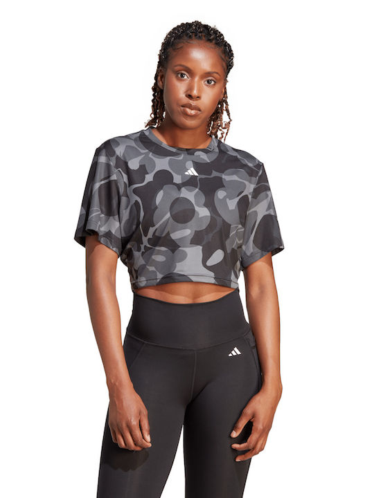 Adidas floral clearance crop top