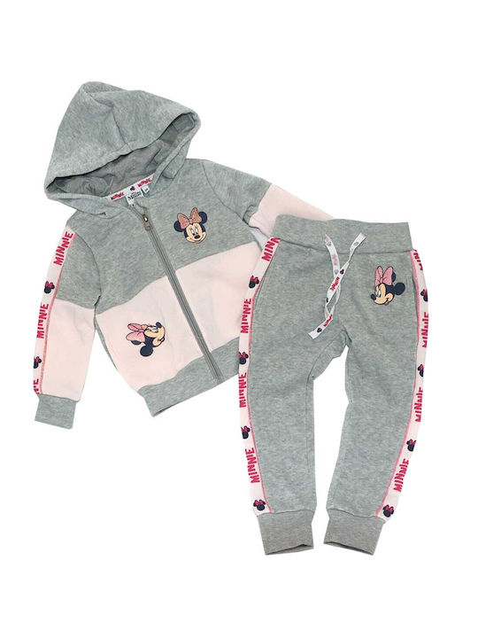 Disney Kids Sweatpants Set Gray 2pcs Minnie Mouse