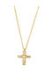 Charmy Cross from Gold Plated Steel with Chain