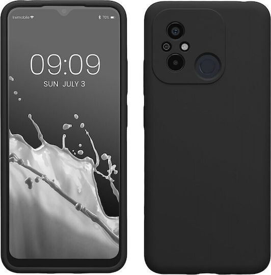KWmobile Rubberized Umschlag Rückseite Silikon Schwarz (Redmi 12C)