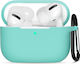 Protective Hülle Silikon mit Haken in Türkis Farbe für Apple AirPods Pro 2