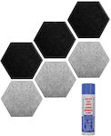 Audiodesigner Hexagon Sound Absorbing Panel 6pcs Black HEXAGONPET3/3/1-