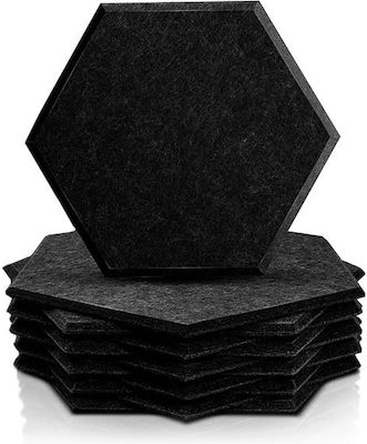 Audiodesigner Hexagon Sound Absorbing Panel 6pcs Black HEXAGONPET6/1-