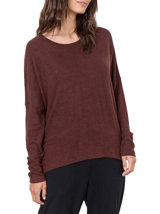 Soya Concept Damen Bluse Langärmelig Burgundisch