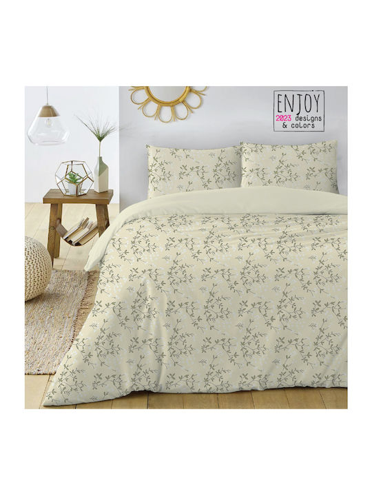 Isadore Lorraine Duvet Cover Set Queen with 2 Pillowcases 240x260 Pure Spring Ecrou