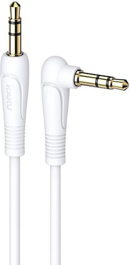 KAL Electronics Καλώδιο Ήχου 3.5mm male - 3.5mm male Μαύρο 1m KSC-521/WHITE