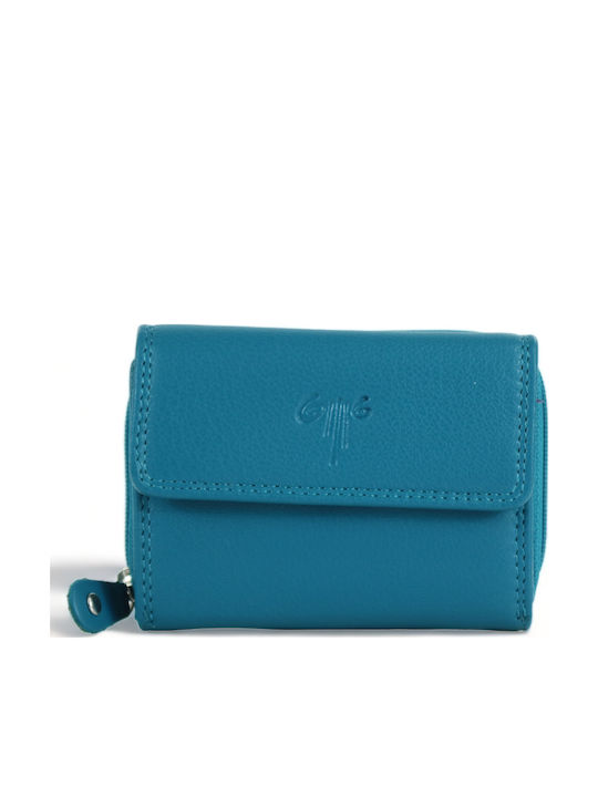 Mic Din piele Portofel de damă Clasice Petrol Blue