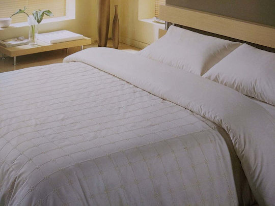 Manterol Casa Duvet Cover Set Queen with 2 Pillowcases 240x260 Ecru
