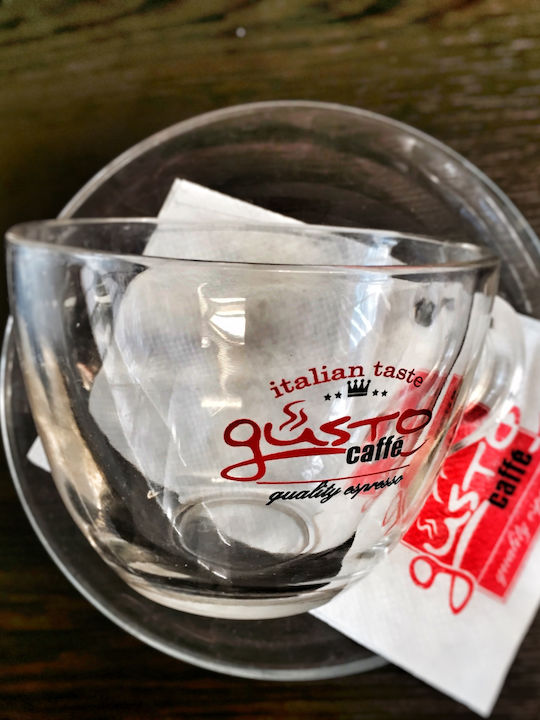 Gusto Glass Cappuccino Cup Set Transparent