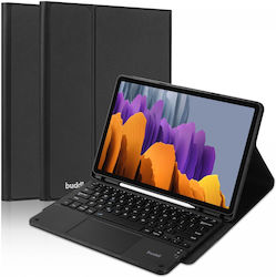 Buddi Klappdeckel mit Tastatur Englisch US Schwarz (Galaxy Tab S8Universal 12.4" - Universell 12,4 Zoll) 115325