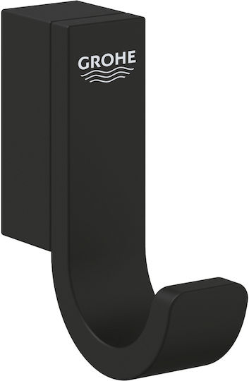 Grohe Single Wall-Mounted Bathroom Hook Black