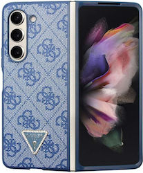 Guess 4g Plastic / Leather / Synthetic Leather Back Cover Blue (Galaxy Z Fold5)