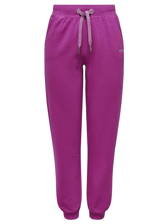 Only Women's Sweatpants Purple