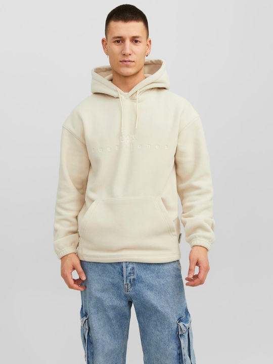 Jack & Jones Men's Sweatshirt with Hood Moonbeam