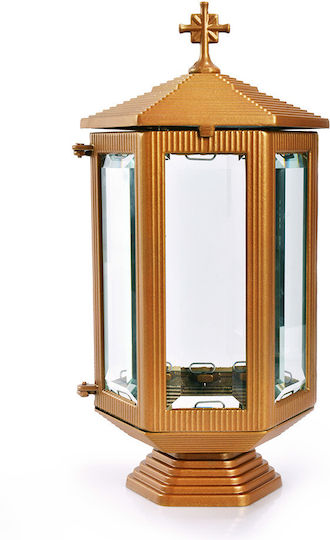 Metallic Memorial Candlestick 17.5x17x33cm