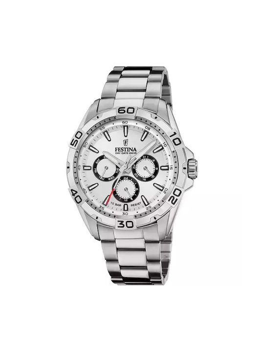 Festina Watch Battery with Silver Metal Bracelet