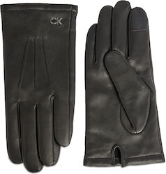 Calvin Klein Men's Leather Gloves Black