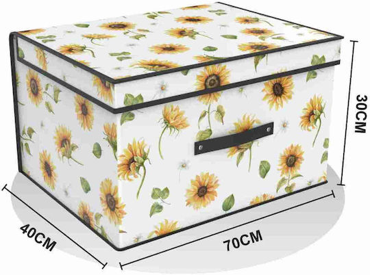 Tpster Stoff Aufbewahrungsbox mit Deckel 70x40x30cm 1Stück