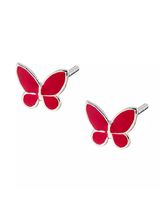 Oxzen Silver Studs Kids Earrings Butterflies