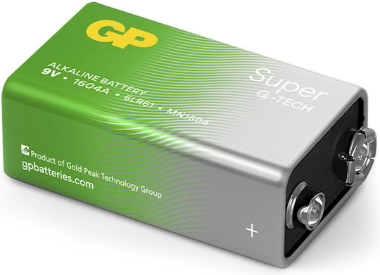 GP Batteries Alkaline Batteries 9V 1.5V 0301604AETA-B1
