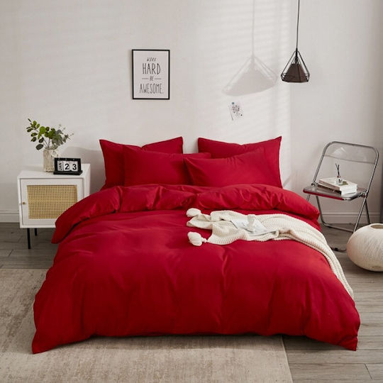 Marwa Bettbezug Einzelbett 160x240 Bordeaux