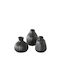 PanOikos Decorative Vase Black 9x12cm