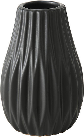 PanOikos Ceramic Vase Black 10x12cm