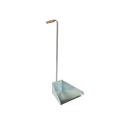 GTMED Metallic Dustpan with Stick Silver