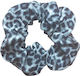 Famous Shoes Grey Hair Scrunchie S2209-1 Leopard Velvet