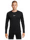 Nike Pro Warm Ανδρική Ισοθερμική Μακρυμάνικη Μπλούζα Μαύρη