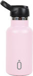 Runbott Kinder Trinkflasche Thermos Aluminium Rosa 350ml