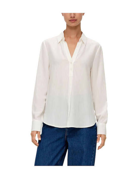 S.Oliver Women's Blouse Long Sleeve White