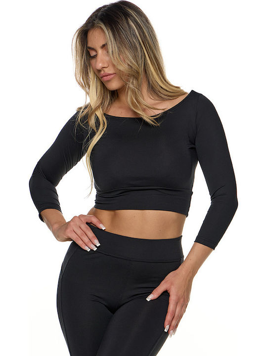 Bodymove Women's Athletic Crop Top Long Sleeve ...