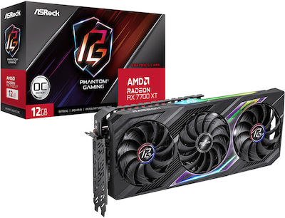 ASRock Radeon RX 7700 XT 12GB GDDR6 Phantom Gaming OC Κάρτα Γραφικών