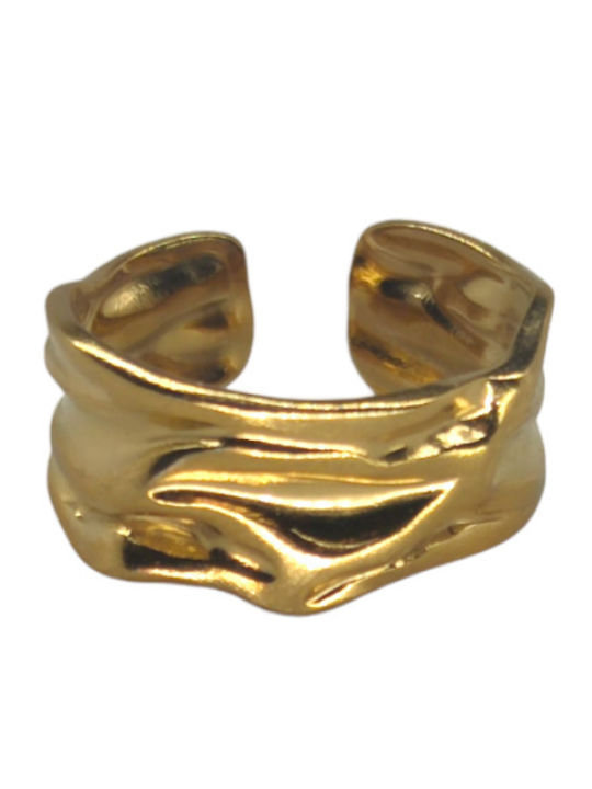 Dezlen Isolde Women's Steel Gold Plated Ring