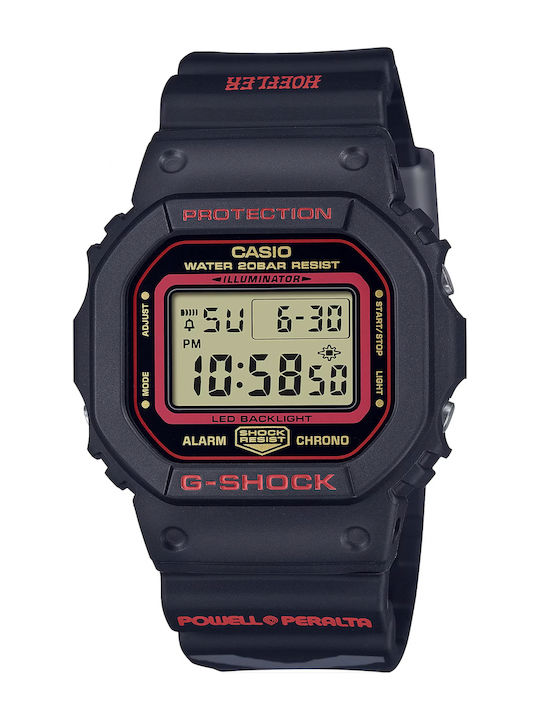 Casio G-shock Ανδρικό Ρολόι 43mm Μπαταρίας με Μαύρο Καουτσούκ Λουράκι