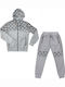 Trainingsanzug Glänzend mit Gummizug Gray