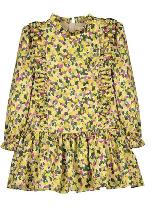 Abel & Lula Kids Dress Satin Yellow