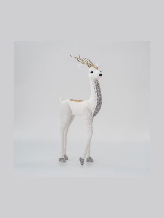 Eurolamp Weihnachtliche Stoff Figur Hirsche Gold Höhe 45cm