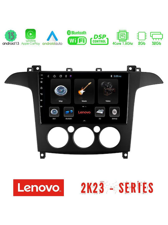 Lenovo Sistem Audio Auto pentru Ford S-Max cu A/C (Bluetooth/USB/WiFi/GPS) cu Ecran Tactil 9"