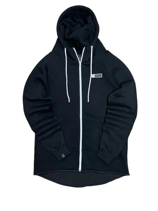 Vinyl Art Clothing Black Hooded Cardigan