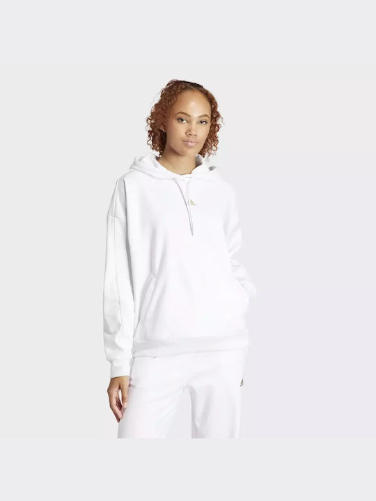 Adidas Γυναικείο Φούτερ με Κουκούλα Λευκό