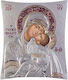 Slevori Saint Icon Virgin Mary Holding The Infant Silver 4.3x5.4cm