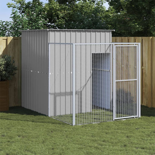 vidaXL Hundehaus Groß Metallisch Außenbereich Gray 165xx181cm