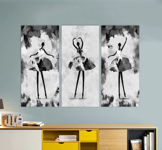 I-gallery Τρίπτυχος Πίνακας σε Καμβά 70x50cm