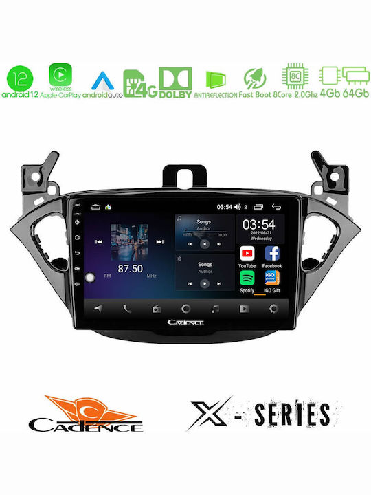 Cadence Car Audio System for Opel Corsa / Adam 2014> (Bluetooth/USB/WiFi/GPS/Apple-Carplay/Android-Auto) with Touch Screen 9"