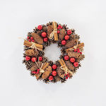 Eurolamp Weihnachtsdekoration Holz Kranz mit Du...