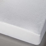 King Size Waterproof Terry Mattress Cover Fitted White 180x200cm