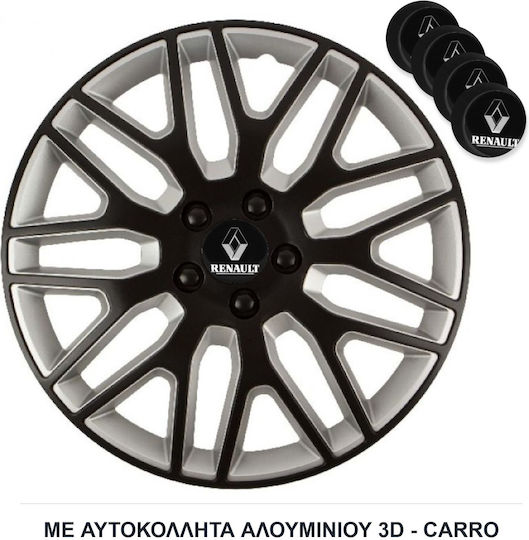Versaco Set Capace De Roți Auto Dakar Compatibilitate Renault 4 Bucăți 14 Negru